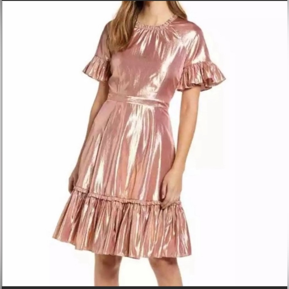 Rachel Parcell rose gold dress